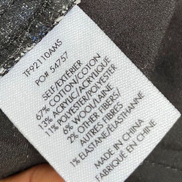 DEREK LAM 10 Crosby Pants Womens 0 Gingham Flare Trousers Blue Mid Rise Crop - Picture 10 of 10